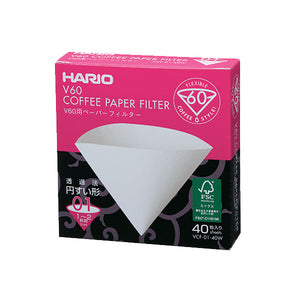 Hario V60 1 cup Filter Paper - 40pk