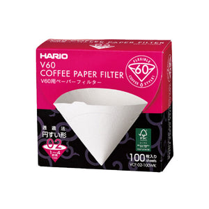 Hario V60 2 cup Filter Paper - 100pk