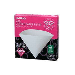 Hario V60 2 cup Filter Paper - 40pk