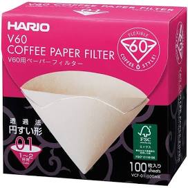Hario V60 1 cup Filter Paper - 100pk